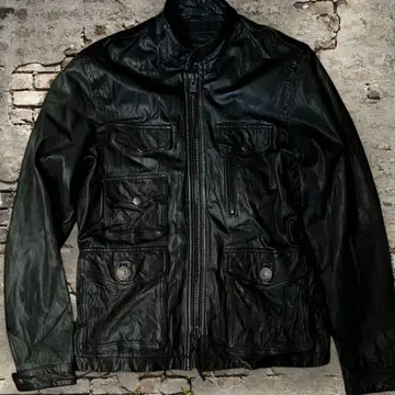 Non Concept Brand 밀리터리 가죽 자켓 M 블랙