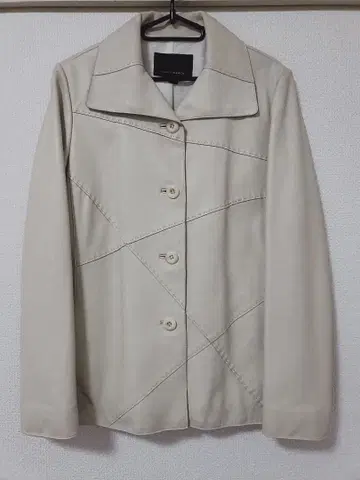 가죽 자켓, L 사이즈, 화이트, 양가죽