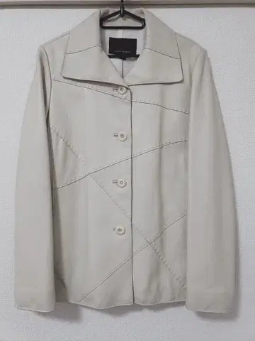 가죽 자켓, L 사이즈, 화이트, 양가죽