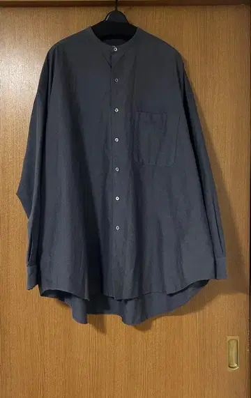 Graphpaper 옥스퍼드 오버 사이즈 밴드 카라 셔츠