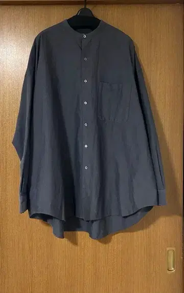 Graphpaper 옥스퍼드 오버 사이즈 밴드 카라 셔츠