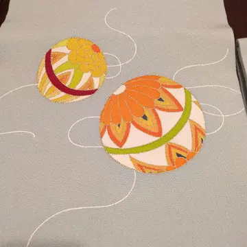 시마가메 염색 크레이프 원단 나고야 오비 미사용