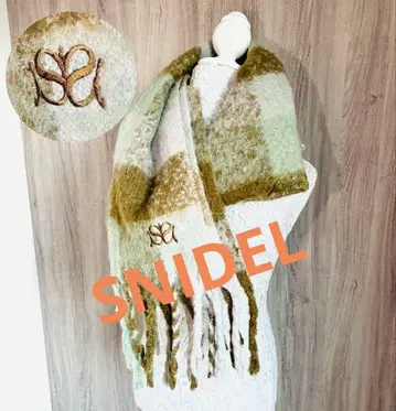 미사용급 SNIDEL 스나이델 체크 머플러 육후 대형