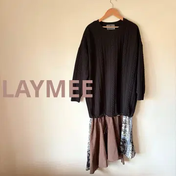 성숙/러블리 롱 원피스 원피스 긴팔 블랙 니트 편직 스타일 스카프