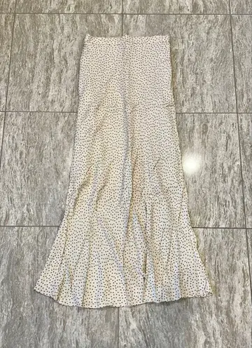 FRAY I.D 도트 무늬 롱 스커트