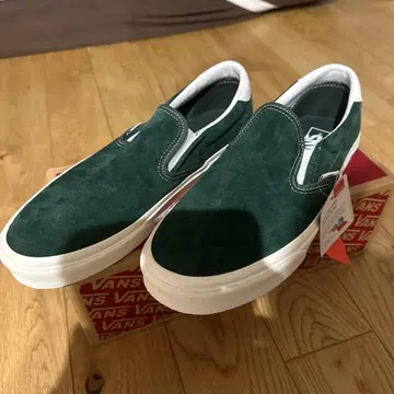 VANS 스웨이드 슬립온 다크 그린