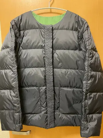 앤디콜 노카라 다운 자켓 블랙 프리 사이즈