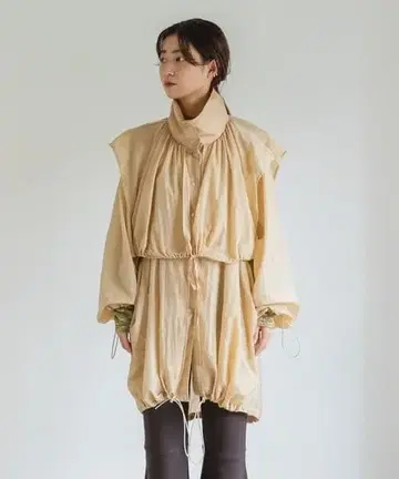 Kastane 카스타네 나일론 개더 플랩 코트 나일론 자켓