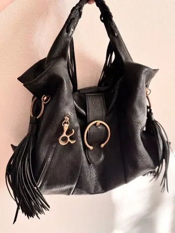 TOFF&LOADSTON 토프앤로드스톤 핸드백 블랙 천연 가죽 가죽