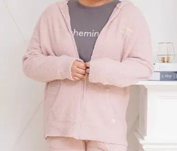 [신상 익일 배송] hina 콜라보 호카론 복슬복슬 후드티 핑크