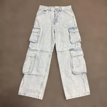ZARA 라이트 블루 카고 팬츠 데님 자라
