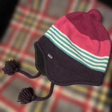 90-00s patagonia 폼폼 귀도리 니트 모자 플라이트 캡
