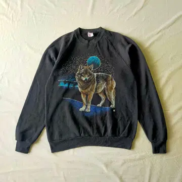 구제 의류 jerzees 맨투맨 래글런 슬리브 애니멀 80s 미국제