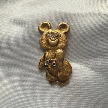 곰돌이 미샤 모스크바 올림픽 핀 배지 빈티지