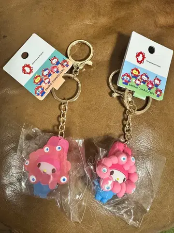산리오 미야쿠미야쿠 클리어 파스텔 키링 2개 세트 마이멜로디