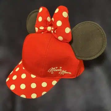 미니 마우스 귀 달린 빨간색 캡 WDW