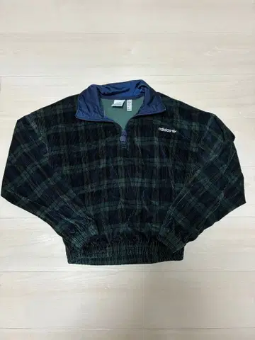 adidas originals 코듀로이 타탄 체크 하프 지퍼 S