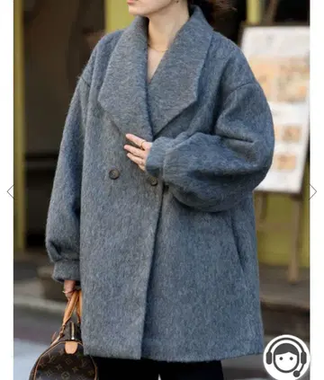 니트 샤기 미들 코트 본사가