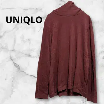 UNIQLO 긴팔 히트텍 터틀넥 크림슨 컬러 빅 사이즈