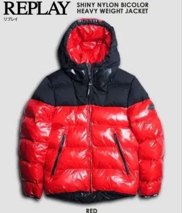 [ 70%OFF ] 리플레이 나일론 컬러 블록 자켓 레드