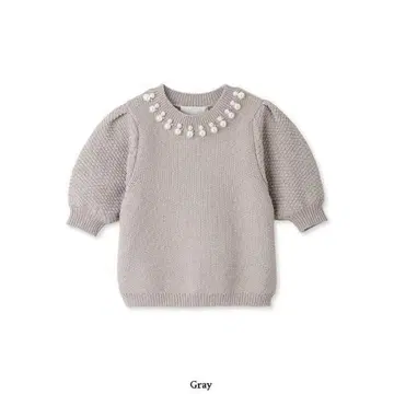 펄 장식 니트 풀오버