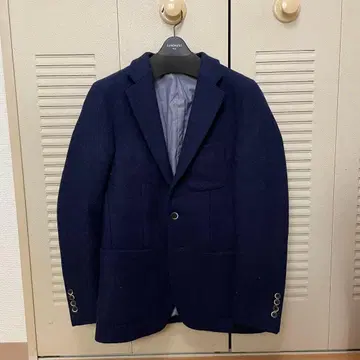 Harris Tweed 네이비 테일러드 자켓