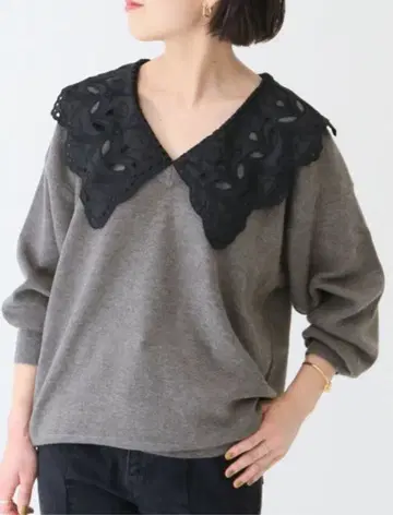 스픽 앤 스팬 레이스 칼라 2WAY 풀오버