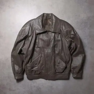 90s 가죽 자켓 와이드 소매 크롭 기장 스페인산 노코어 y2k