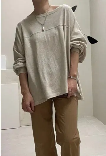 argue COTTON WIDE BASEBALL 티셔츠 베이지