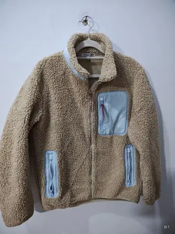 베이지 플리스 자켓 집업