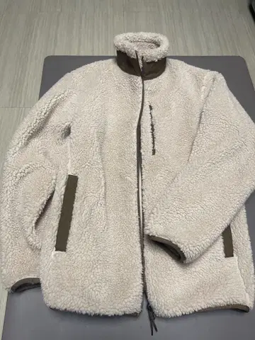 베이지 플리스 자켓 집업