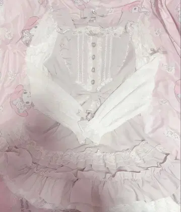 LIZLISA 티아라 리본 티어드 원피스 핑크