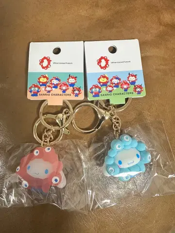 산리오 미야쿠미야쿠 클리어 파스텔 키링 2개 세트 시나모롤