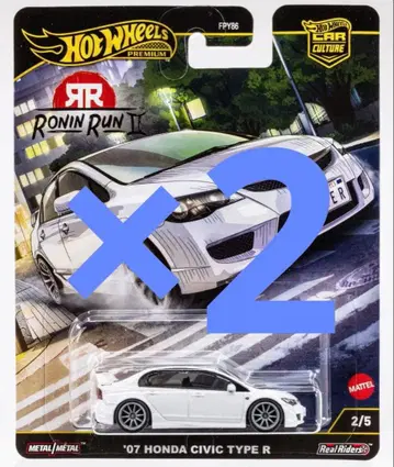 핫휠 로닌런 2 07 혼다 시빅 타입R FD2 2대