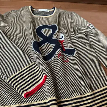 and per se M 여성용 스웨터 빅 로고 브라운 계열