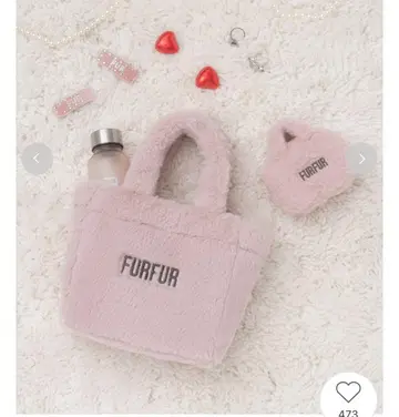FURFUR 핑크 퍼 토트백