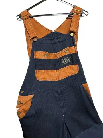 빈티지 Santa Fe 스트라이프 오버롤 네이비