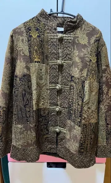 WHITESTAG 고블랑 직조 패치워크 차이나 자켓