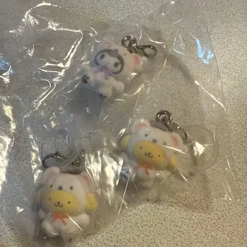 산리오 메지루시 액세서리 쿠로미 폼폼푸딩 세트 폭신폭신 스노우