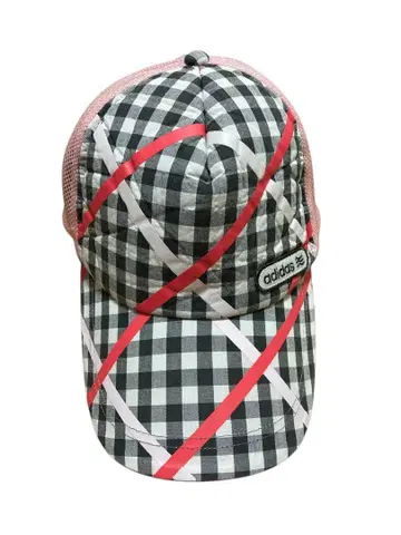 새상품급 adidas 체크 무늬 메쉬 골프 여성용 캡
