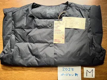 무인양품 2025 노카라 다운 베스트 이너 다운 베스트 블랙 M 새상품