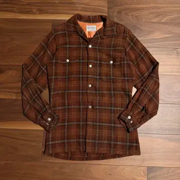 50s 60s towncraft 울 셔츠 윈도우 페인 체크