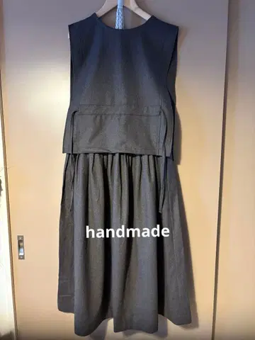 핸드메이드 다크 브라운 스커트 셋업