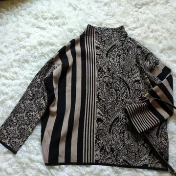 antiqua 안티카 2025AW 이번 시즌 보틀넥 패턴 니트