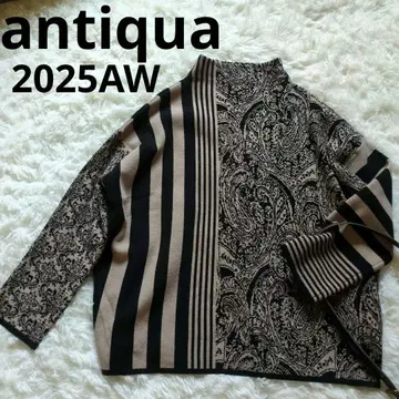 antiqua 안티카 2025AW 이번 시즌 보틀넥 패턴 니트