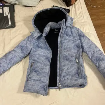 레트로 엔진 후드 부착 다운 자켓