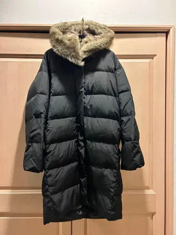 UNRELISH 퍼 포함 롱 다운 자켓 블랙