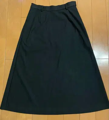 [ 새상품 ] 무인양품 스트레치 기모 플레어 스커트 S 블랙