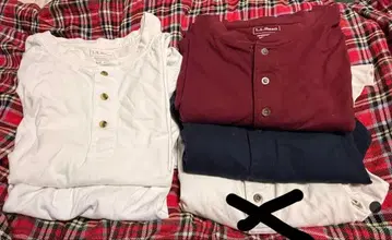 엘엘빈 헨리넥 롱T 2장 셔츠 2장 세트 케어 프리