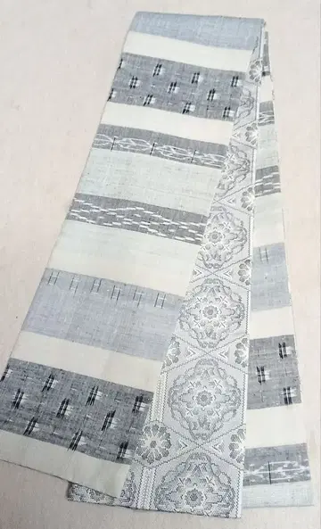 No.1759 순수 실크 츠무기 반폭 오비 헤코 오비 핸드메이드